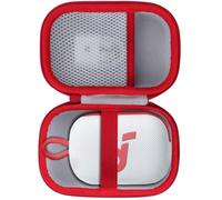 Lebakort Duro Caja Estuche Funda para Soundcore Select 4 Go Altavoz Ultraportátil (Blanco + Rojo)