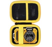 Lebakort Duro Viajar Caja Estuche Funda para Kodak Pixpro WPZ2 Cámara de Fotos Digital Compacta (Negro + Amarillo)