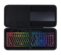 Lebakort Duro Viajar Caja Estuche Funda para Razer BlackWidow V3 /BlackWidow V4/Cynosa V2 / Ornata V3/Huntsman Elite/Huntsman V2/ RedThunder K10 Tamaño Completo Teclado Gaming Mecánico (Negro)