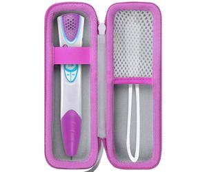 Lebakort Estuche de almacenamiento compatible con el sistema LeapFrog LeapReader para aprender a leer (funda gris y rosa)