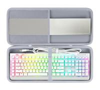 Lebakort Funda Dura de Viaje Estuche para Razer BlackWidow V3/BlackWidow V4/Cynosa V2/Ornata V3/Huntsman Elite/Huntsman V2/RedThunder K10 Teclado Gaming Mecánico de Tamaño Completo (Gris)