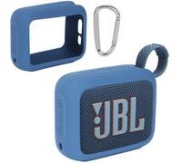 Lebakort Funda Protectora de Silicona para JBL GO 4 Altavoz Portátil, Azul | con Hebillas de Escalada , carcasa de silicona para altavoces, arañazos reducidos, silicona suave