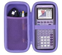 Lebakort Funda rígida compatible con Texas Instruments TI-84 Plus CE/TI-84 Plus/TI-Nspire CX II CAS/TI-Nspire CX II/TI-83 Plus/TI-89 Titanium/TI-85/TI-86 calculadora gráfica a color (iris/morado)