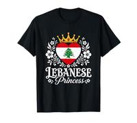 Lebanese Princess Lebanon Flag Proud Lebanese Girl Camiseta