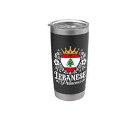 Lebanese Princess Lebanon Flag Proud Lebanese Girl Vaso térmico de acero inoxidable de doble pared