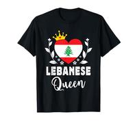 Lebanese Queen Lebanon Flag Proud Lebanese Woman Camiseta