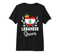 Lebanese Queen Lebanon Flag Proud Lebanese Woman Camiseta Premium