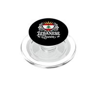 Lebanese Queen Lebanon Flag Proud Lebanese Woman PopSockets PopGrip para MagSafe