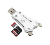 Lebanghui 4 In 1 External Card Reader Usb Micro Sd & Tf Card Reader Adapter for Iphone / Ipad Mac / Android / Windows Pc