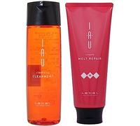 Lebel IAU Cleansing Clearment Hair Shampoo 200ml & Lebel IAU Melt Repair Hair Treatment 200ml Set (Green Tea Set)