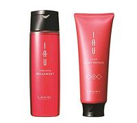 Lebel IAU Cleansing Relaxment Hair Shampoo 200ml & Lebel IAU Silky Repair Hair Treatment 200ml Set (Green Tea Set)