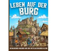 Leben auf der Burg: Hochwertiges Ausmalbuch mit 45 detailreichen Motiven aus dem mittelalterlichen Burgalltag für Jugendliche und Erwachsene