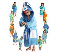 LEBENGOOD - Albornoz Niños Algodón: Niño, Infantil - 100% Algodón OEKO-TEX® - dados para niños (6-8, Tom)