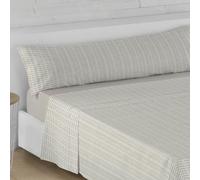 LEBENGOOD Juego de Sabanas Cama Diseños Cómodas Suaves Bajera Ajustable Encimera y Funda de Almohada 50% Algodón Oeko-Tex® 135x190/200 cm 144 Hilos Fácil Planchado (135 Harty Arena)