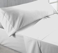 LEBENGOOD Sábanas 135x190/200 - Juego Sábanas Blancas 3 Piezas, Ropa de Cama 135, Sábana Bajera, Sábana encimera y Funda de Almohada, 50% Algodón (Polialgodón, 135x190/200)