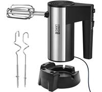 LEBENLANG Batidora de varillas 400W - 5 velocidades y turbo & Incl. soporte | Batidora amasadora reposteria Mixer cocina de mano I Batedeira bolos Barillas batir electricas Montador de claras Varillas