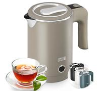LEBENLANG Hervidor agua electrico en Acero Inoxidable - 0,5 Litros, 600W, Libre de BPA I Pequeño Hervidor Electrico de Viaje I Pequeña Hervidores de agua eléctrico Mini travel kettle