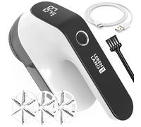LEBENLANG Quitapelusas electrico Recargable 2000mAh - INKL. Pantalla LED & Cepillo de Limpieza | hasta 2h autonomía I Lint Remover Corta Fabric Shaver Quita Pelusas Ropa Quitar Bolas Maquina Bolitas