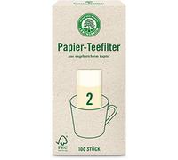 Lebensbaum Filtro de té de papel ecológico, no blanqueante, compostable, 100 unidades