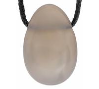 Lebensquelle Plus Colgante de Ágata Natural, Piedra Tamboreada Perforada con Cinta de Algodón, Colgante de Piedras Preciosas, Ágata