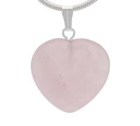 Lebensquelle Plus Colgante de corazón de piedras preciosas auténticas, 2 x 2 cm, colgante de corazón con ojal plateado, 2 cm, Piedra media, Varios