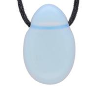 Lebensquelle Plus Colgante de gota de cristal ópalo | colgante de piedra tamboreada con cinta de algodón | colgante de piedras preciosas de, Vidrio, Vidrio opalino