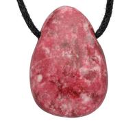 Lebensquelle Plus Colgante de gota de Thulit | Colgante de piedra tamboreada con cinta de algodón | Colgante de piedra preciosa de, Piedra, Tulita