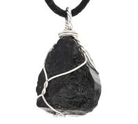 Lebensquelle Plus - Colgante de piedra bruta de turmalina negra con piedras en bruto, Halbedelstein, turmalina, Halbedelstein, turmalina, Halbedelstein, Turmalina