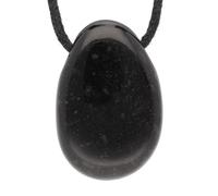 Lebensquelle Plus Colgante de piedra de ónix | colgante de piedra rodada con cinta de algodón | colgante de piedra preciosa | piedra semipreciosa, ónix