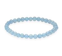 Lebensquelle Plus Cuentas de piedras de 6 mm | Pulsera de piedras naturales elástica (Aguamarina)