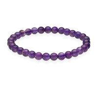 Lebensquelle Plus Cuentas de piedras de 6 mm | Pulsera de piedras naturales elástica (Amatista)