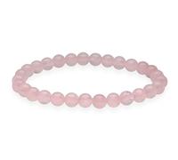 Lebensquelle Plus Cuentas de piedras de 6 mm | Pulsera de piedras naturales elástica (Cuarzo rosa)