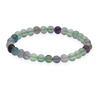 Lebensquelle Plus Cuentas de piedras de 6 mm | Pulsera de piedras naturales elástica (Fluorita)