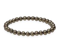 Lebensquelle Plus Cuentas de piedras de 6 mm | Pulsera de piedras naturales elástica (Pirita)