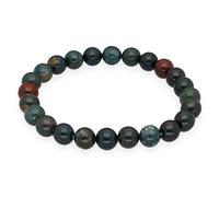 Lebensquelle Plus Cuentas de piedras de 8 mm | Pulsera elástica de piedras naturales (Heliotropo)