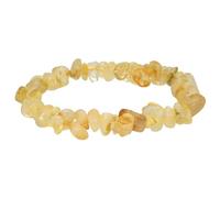 Lebensquelle Plus Pulsera de chips popular | Pulsera elástica de chips hecha a mano | Piedra preciosa natural auténtica (Citrino)