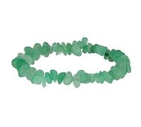 Lebensquelle Plus Pulsera de chips popular | Pulsera elástica de chips hecha a mano | Piedra preciosa natural auténtica (Aventurina verde)