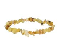 Lebensquelle Plus Pulsera de fragmentos especial | Pulsera elástica hecha a mano con fragmentos | Piedra preciosa natural auténtica (Ópalo amarillo)