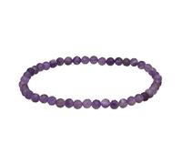 Lebensquelle Plus Pulsera de piedras preciosas facetadas de 4 mm | Largo: 19 cm | Incluye tarjeta de piedra preciosa | Piedras auténticas (Amatista)