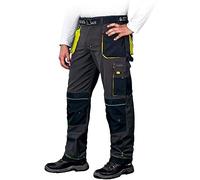 Leber&Hollman LH-FMN-T_SBY62 - Pantalones protectores (talla 62), color gris, negro y amarillo