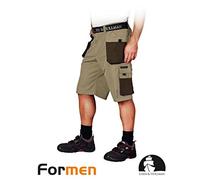 Leber&Hollman LH-FMN-TS_BE3XXL - Pantalón corto de protección, talla XXL, color beige, marrón y negro