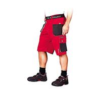 Leber&Hollman LH-FMN-TS CBS XXXL Formen Pantalón Corto Protector, Rojo-Negro-Gris, Tamaño XXXL