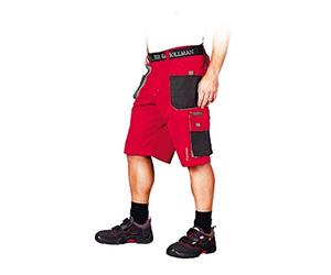 Leber&Hollman LH-FMN-TS_CBSS - Pantalones protectores cortos (talla S), color rojo, negro y gris