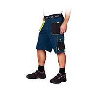Leber&Hollman LH-FMN-TS_GBYXXXL - Pantalones de protección, Cortos, Color Azul Oscuro, Negro y Amarillo, Talla XXXL