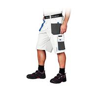 Leber&Hollman LH-FMN-TS_WSNM - Pantalones de protección Cortos, Color Blanco, Gris y Azul, Talla M
