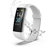 LEBEXY Pulsera de fitness resistente al agua, reloj inteligente con pulsera podómetro, versión S1 (gris)