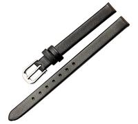 LEBINA Correa de Reloj de Cuero Suave para Mujer, Correa de Reloj de 6mm, 8mm, 10mm, 12mm, Correa de Reloj de Cuero Pequeña para Mujer, Negro, 6mm