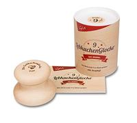 Lebkuchenglocke Molde para Hornear Pan de Jengibre (9 cm), Acero Inoxidable, Madera