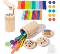 LEBOKJ Juguetes Montessori 1-3 Años, Juguetes Educativos 3 en 1 de Clasificación de Colores y Formas, Juegos Sensoriales para Niños y Niñas, Regalo Ideal para Bebé 1 2 3 Años