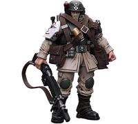 LEBOO JOYTOY Warhammer 40K 1/18 Figura de acción Astra Militarum Cadian Command Squad Veterano con Medi-Pack